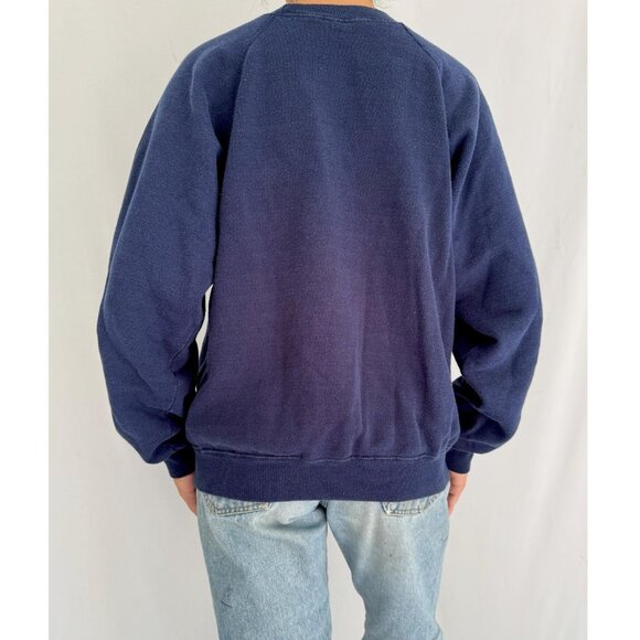 90s vintage navy blue outdoor winter sports skiing ski graphic pullover sweater - Picture 5 of 9